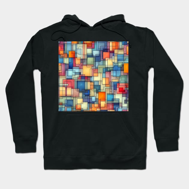 Lines within Boxes Hoodie by KarmicKal